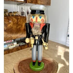 Nutcracker Feat. Oil Can & Funnel : 13 3/4” Tall
